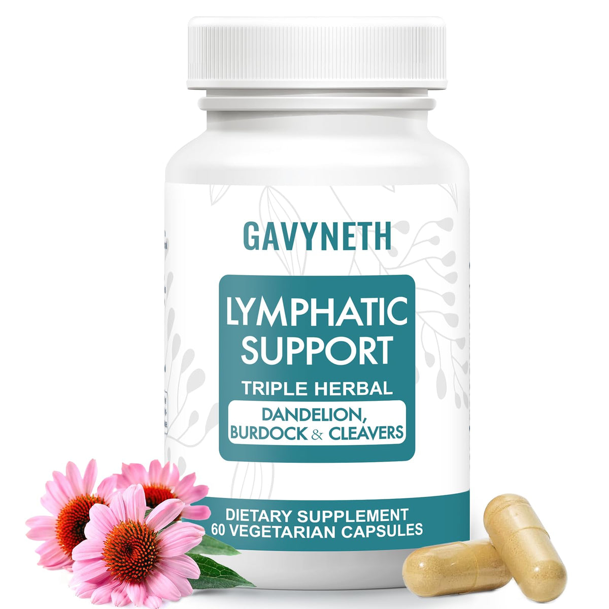 GAVYNETH Drenaje linfático: botella con cápsulas para apoyar el sistema linfático.