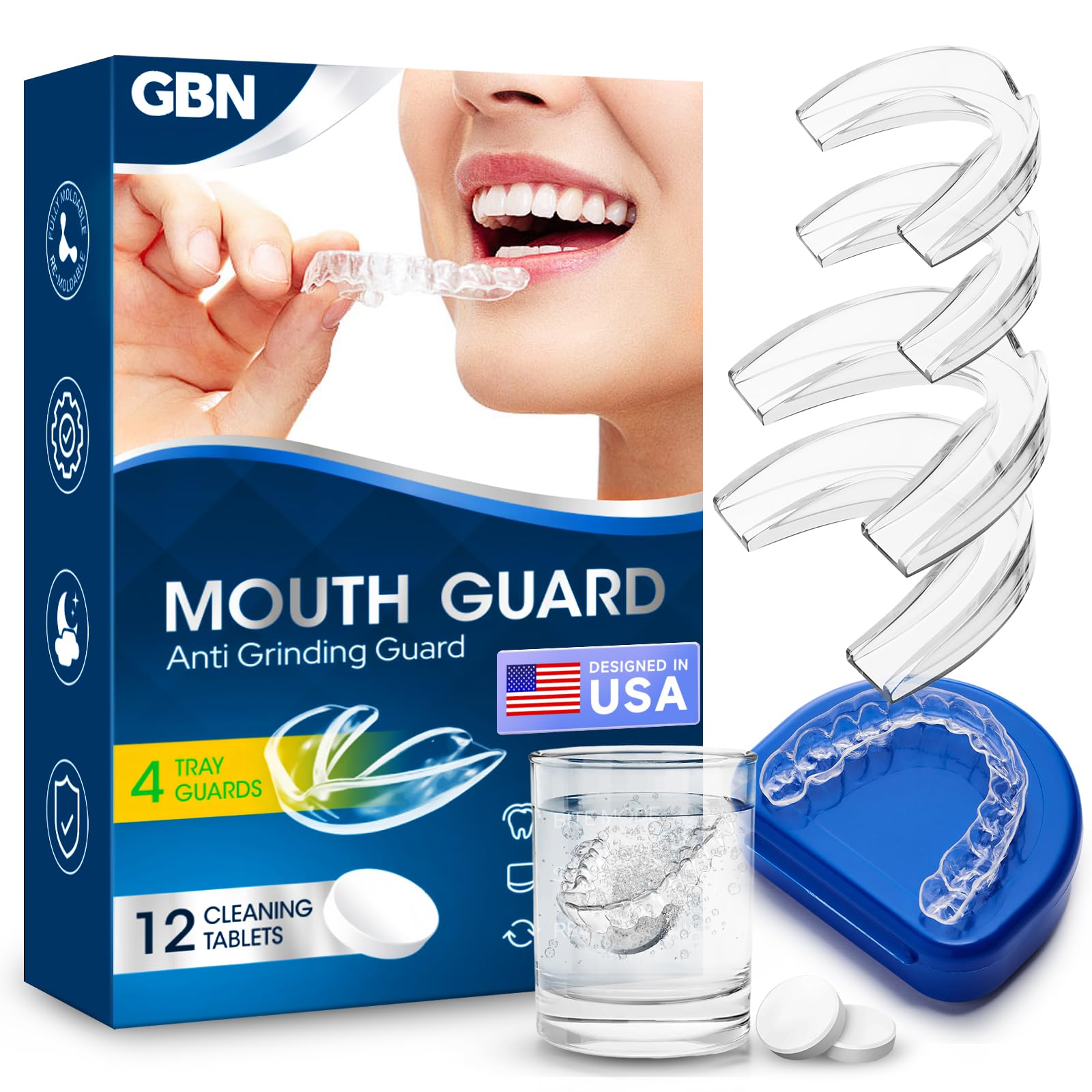GBN protector bucal noche; ajuste perfecto para dormir cómodo