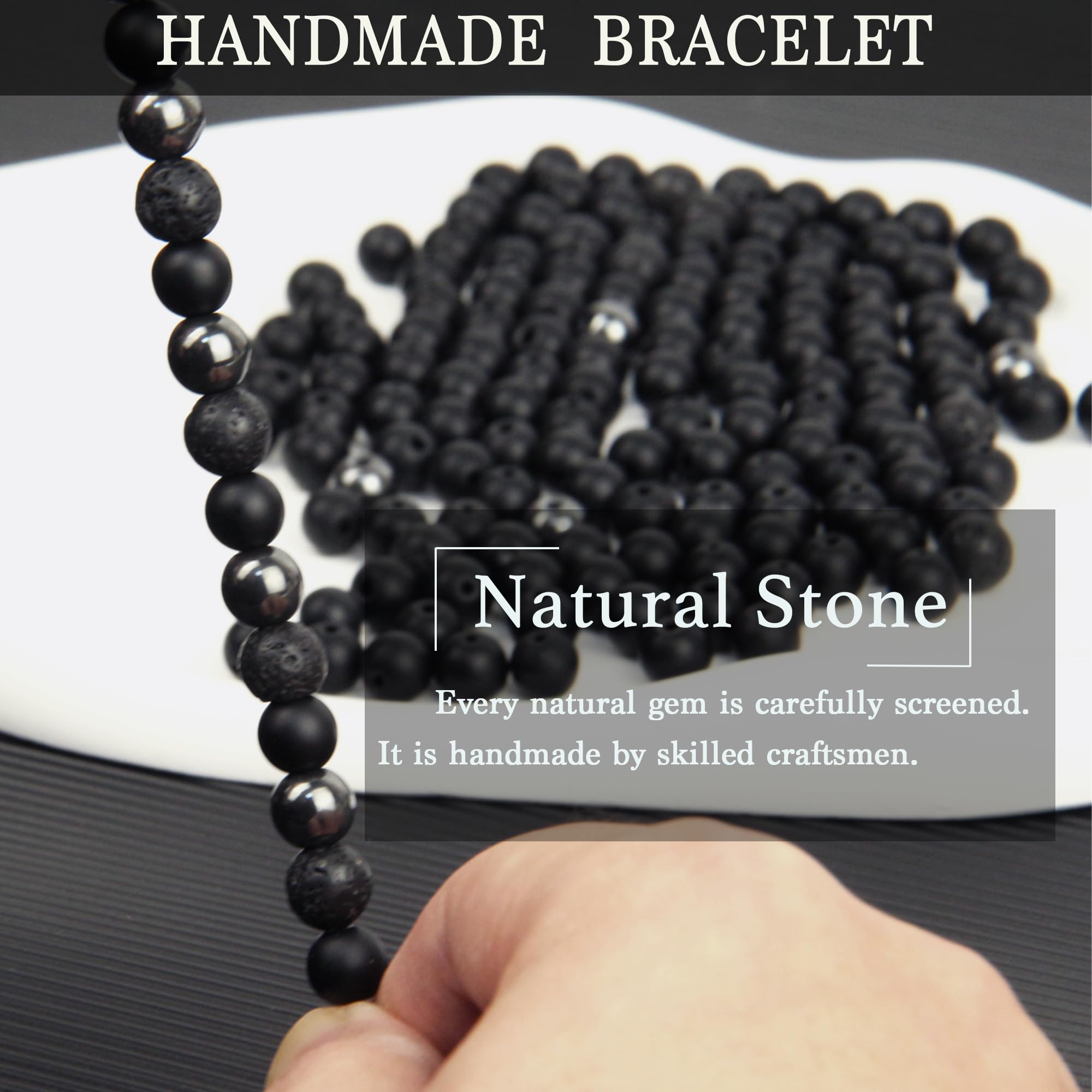 Piedra de lava de la pulsera GDLKPYHS difusora para aroma continuo.