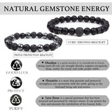 Pulsera GDLKPYHS de hematita para anclaje y equilibrio emocional.