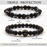 Pulsera GDLKPYHS de hematita y lava para difusor de aromas todo el día.