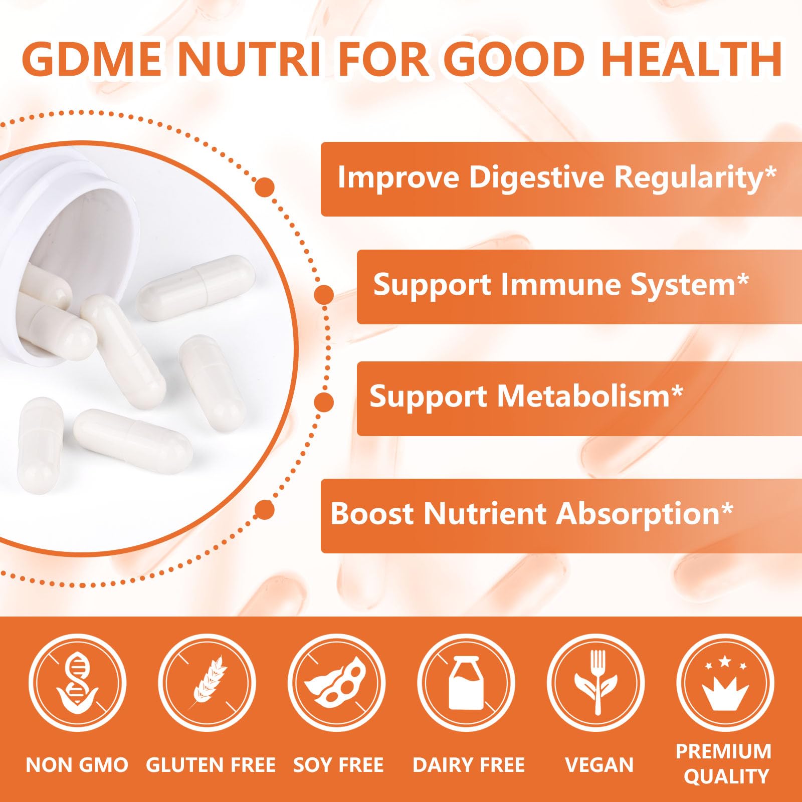 GDMENUTRI tres-prebioticos: alimentan las cepas para mejor viabilidad.