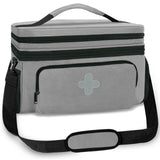 GDNasist bolsa medicina, compartimento superior con bandas elásticas para frascos pequeños.