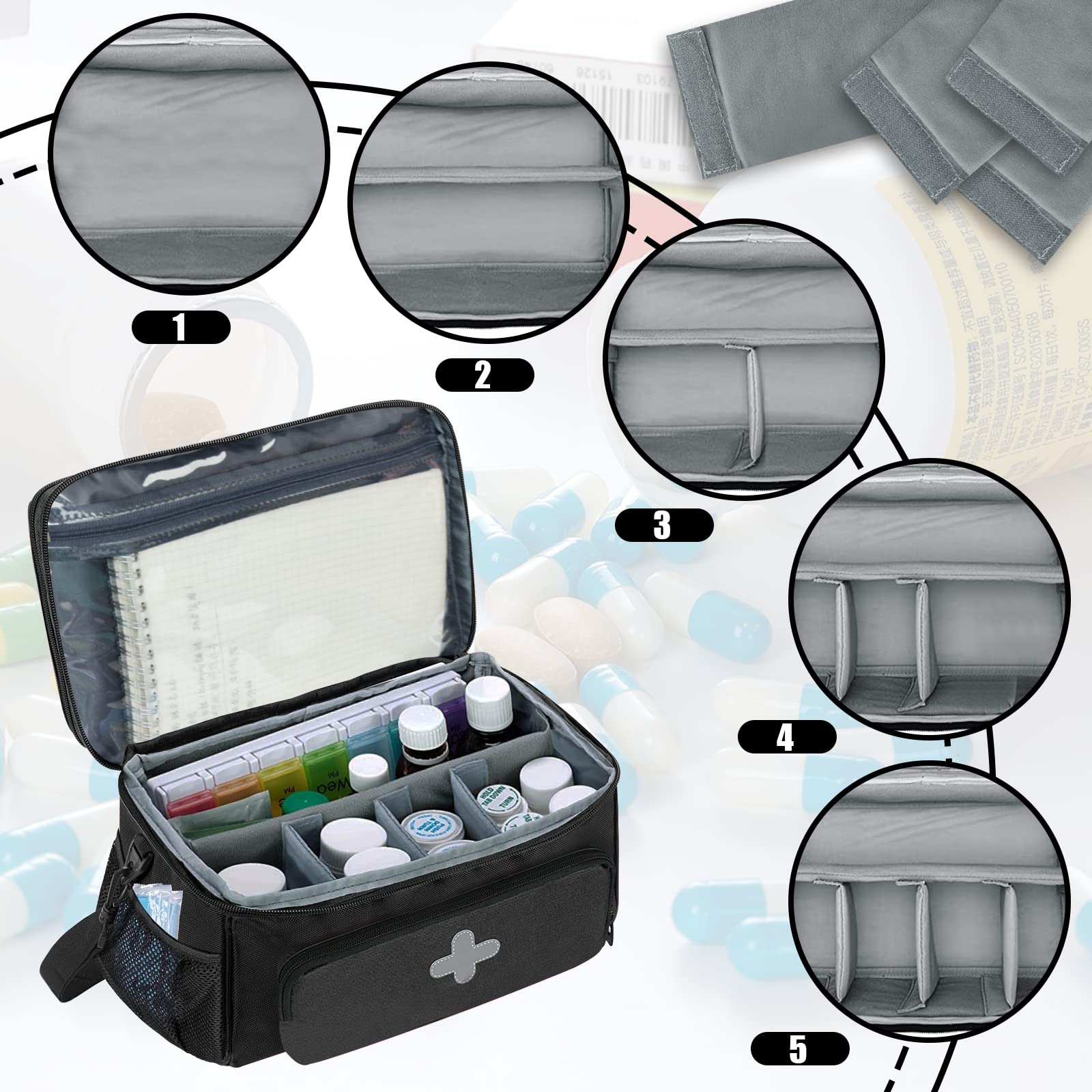 GDNasist: bolsillos elasticos y malla para accesorios médicos