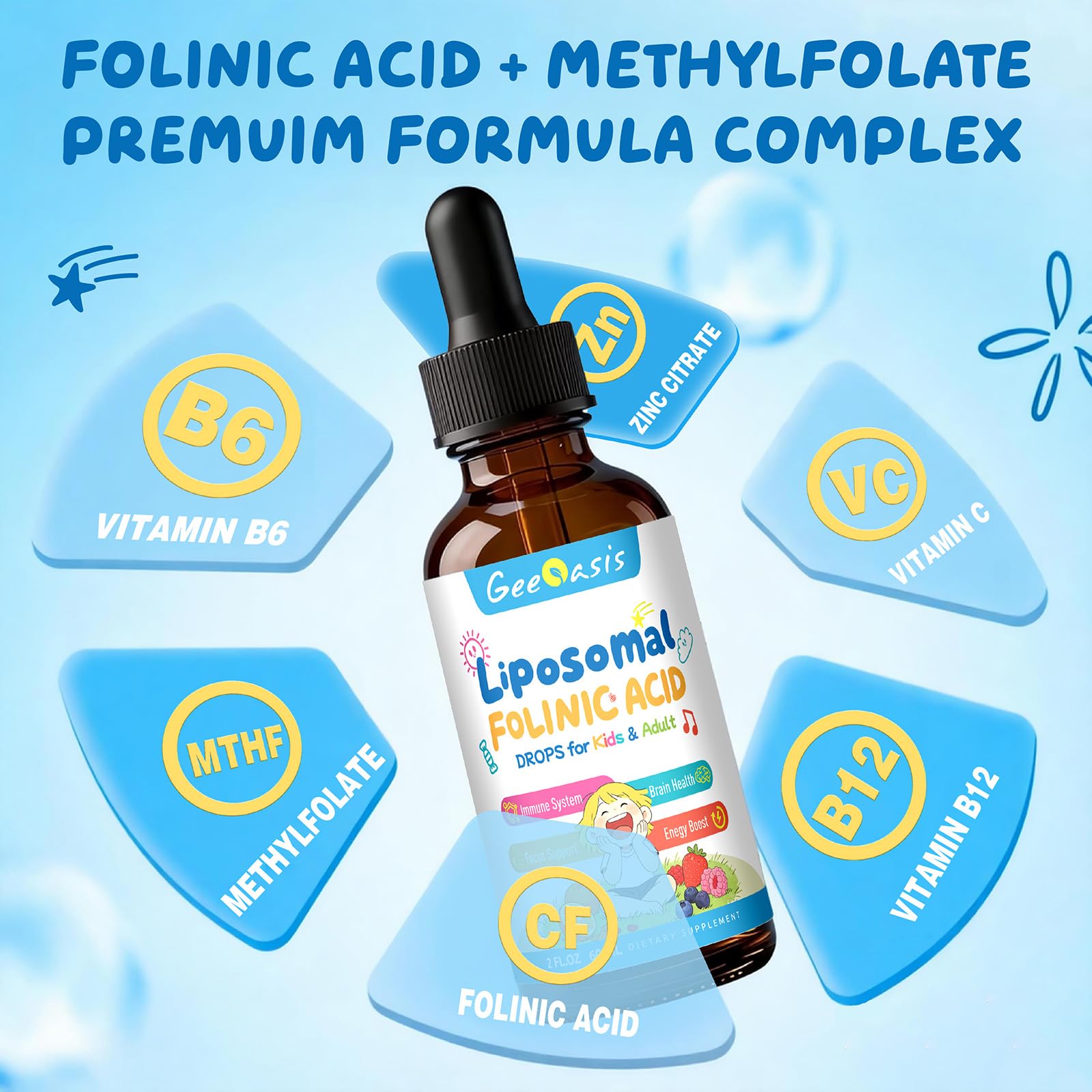 Geeoasis Drops sabor a fruta natural, fácil mezclar en agua.
