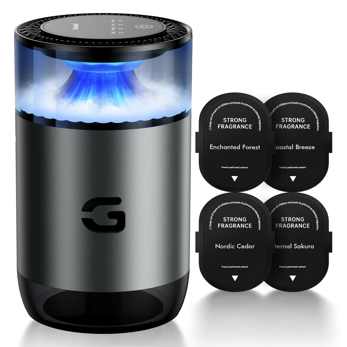 Geinself difusor de coche con sensor inteligente para aroma suave al encenderse