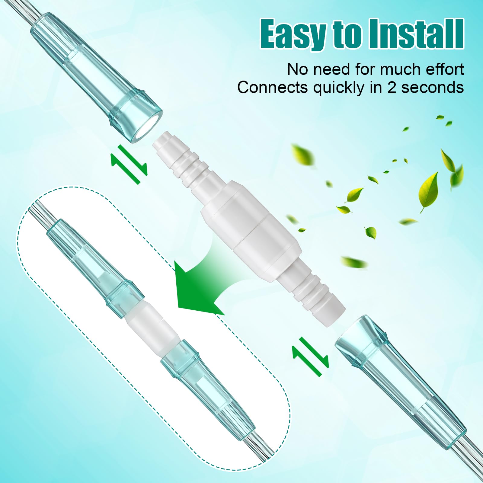 Geiserailie: conector para tubo de oxígeno, instalación rápida y segura