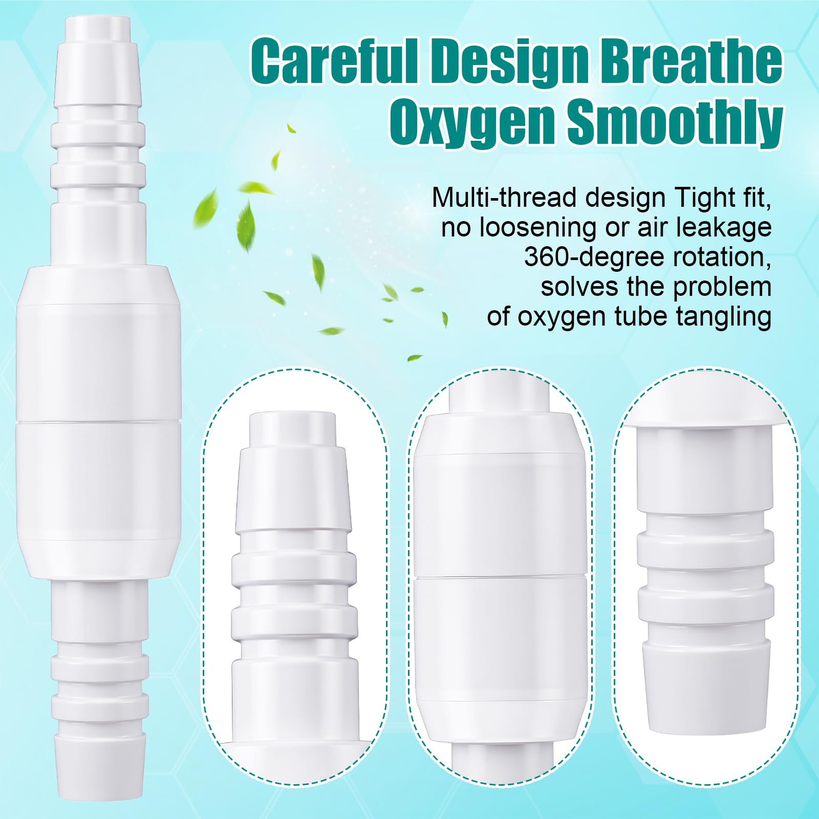 Geiserailie: pack de diez conectores para tubos de oxígeno