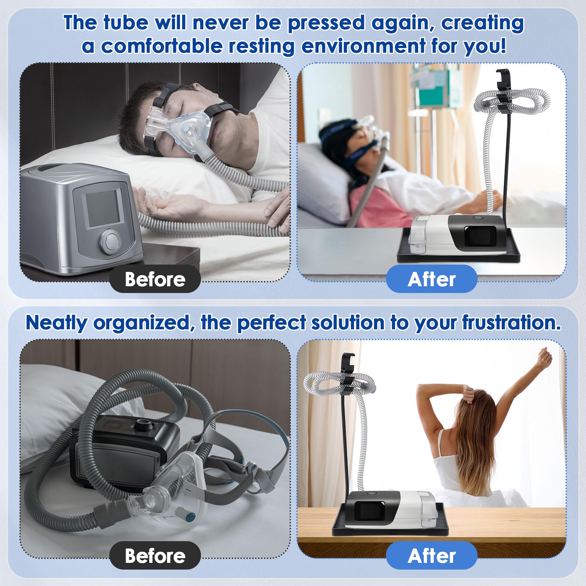 Geiserailie CPAP: giratorio-720, ajuste flexible para mayor comodidad al dormir