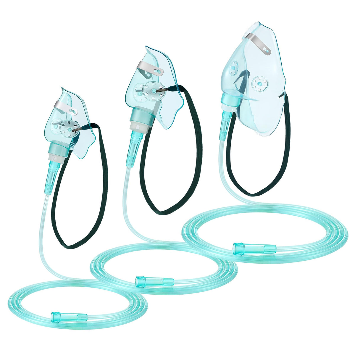 Geiserailie máscara de oxígeno para adulto con tubo, entrega flujo estable.