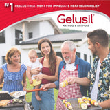 Envase de Gelusil de 200 tabletas para llevar a mano.