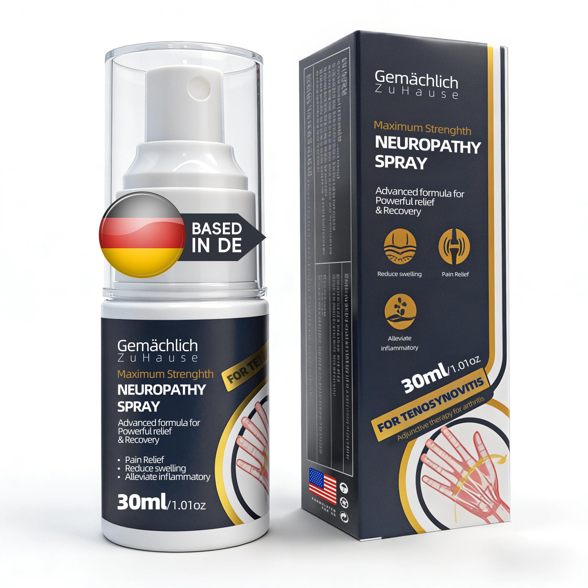 Gemächlich Zu Hause Arnica Spray, bote, alivio para muñeca.