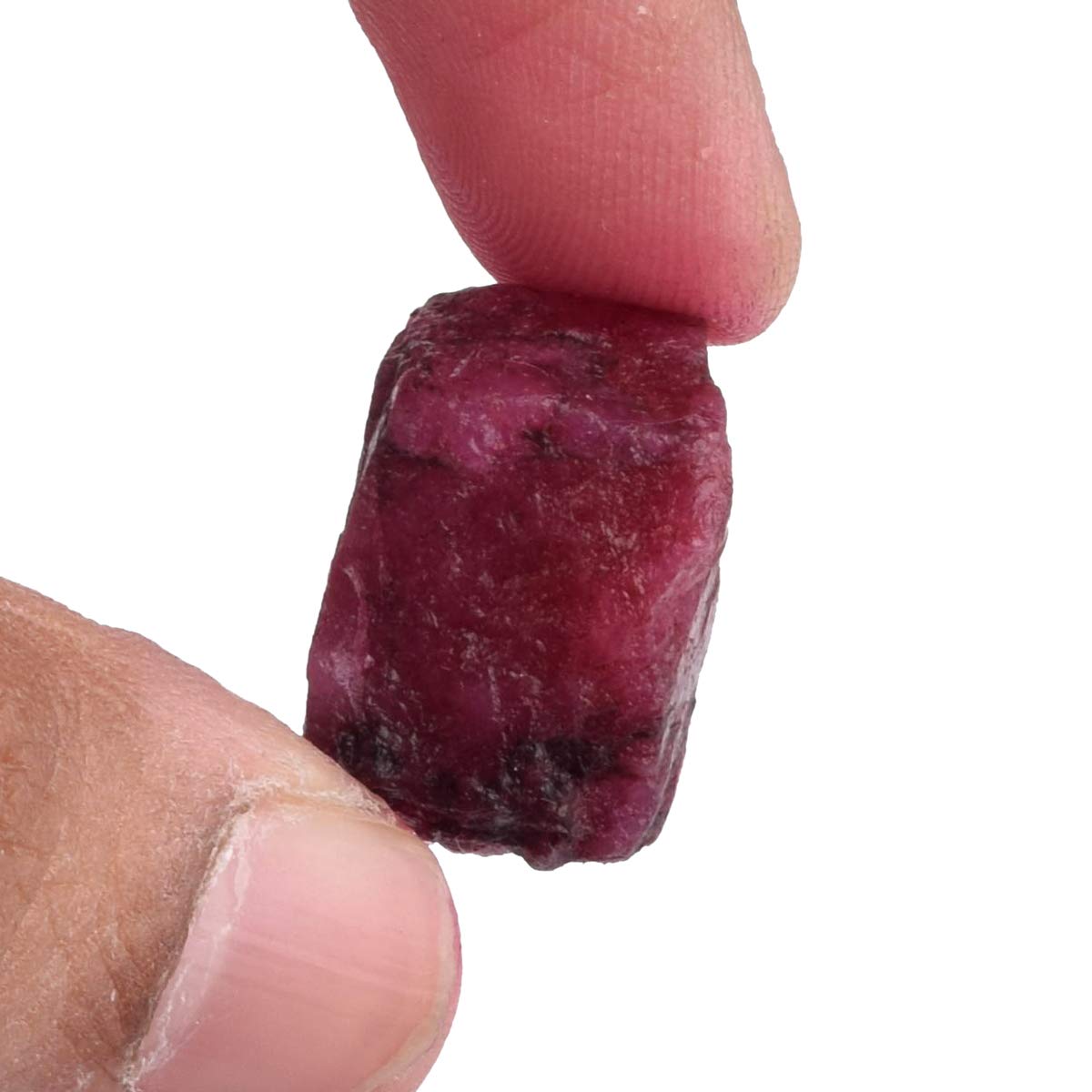 GEMHUB rubí rojo sangre en detalle, perfecto para cabujón y decoración espiritual.
