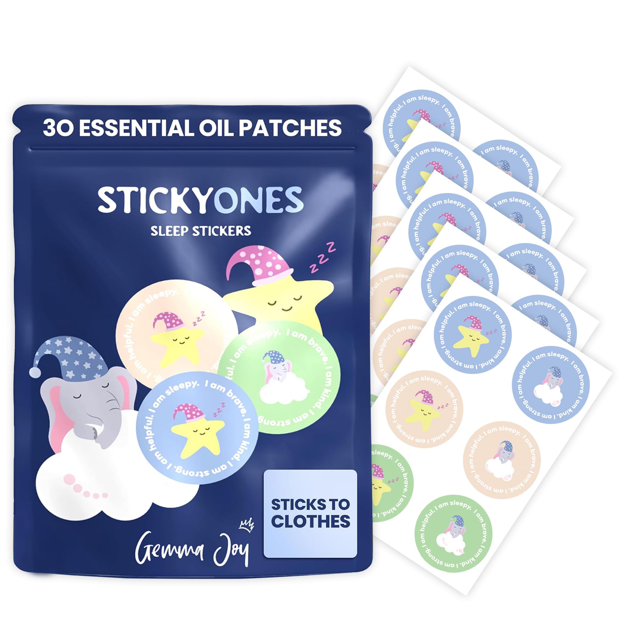 Gemma Joy StickyOnes: parches para dormir en la ropa que ayudan a relajarse.