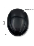 GEMSCITE piedra ágata negra palmar detalle-textura: superficie pulida para contacto calmante.