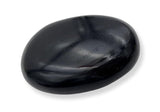 GEMSCITE piedra ágata negra palmar mano-sosteniendo: tamaño cómodo para meditar y llevar.