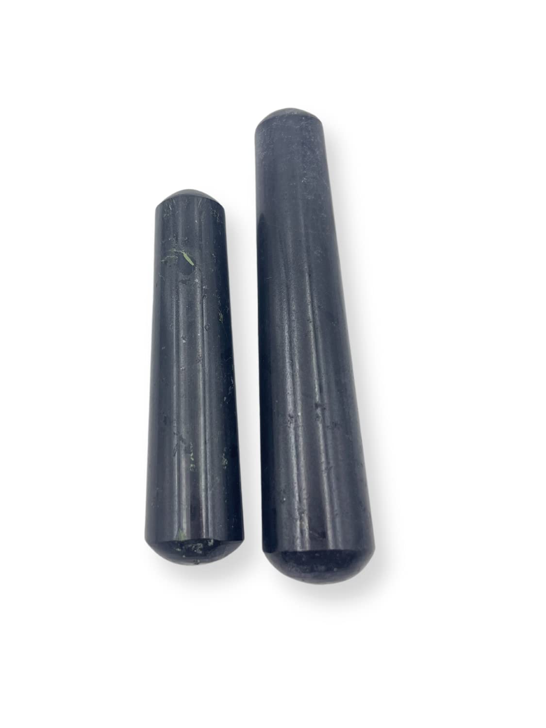 GEMSCITE varita de masaje tourmalina negra de 4 pulgadas, enfoque en relajación y equilibrio de chakras.