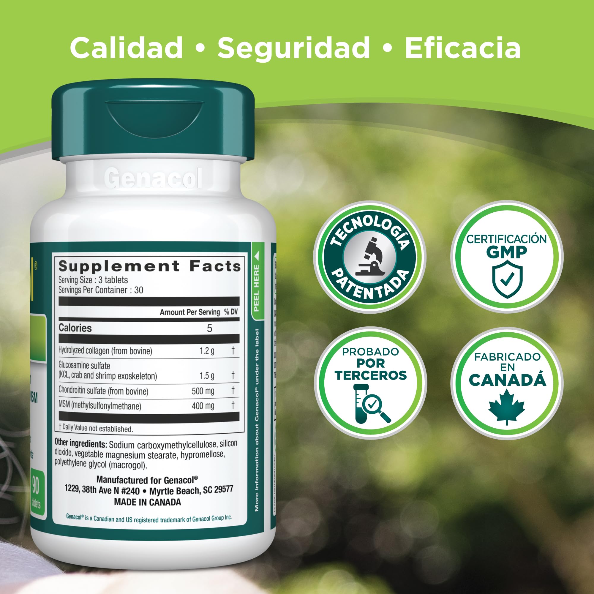 Genacol Optimum – 90 tabletas para mes de uso continuo.