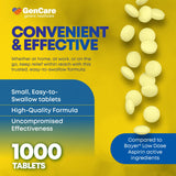 GenCare Aspirina 81 mg, recubrimiento entérico para menor irritación estomacal.