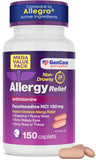 GenCare: botella de tabletas 180 mg para alivio diario de alergias.