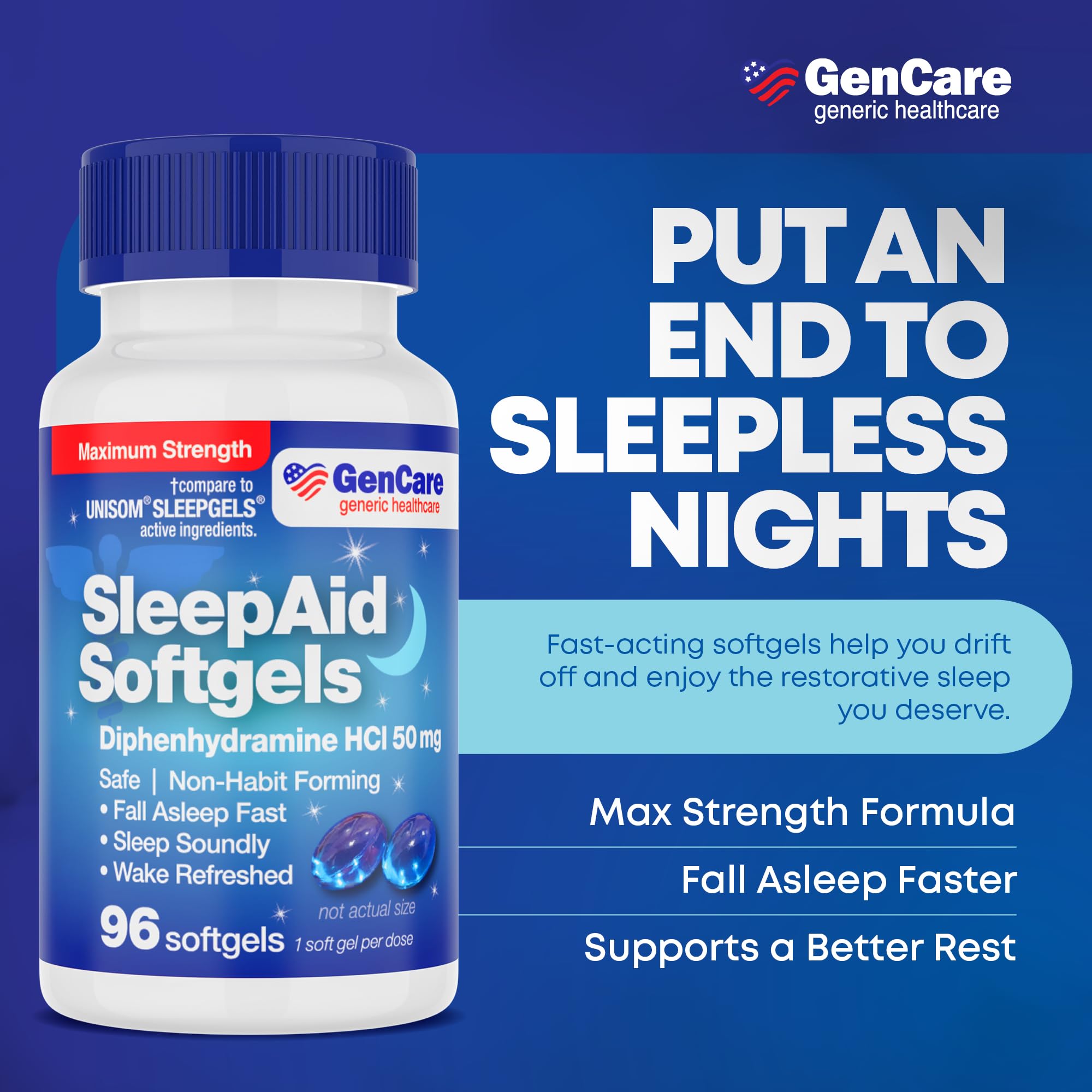 GenCare: cápsulas en primer plano para dormir mejor y despertar renovado