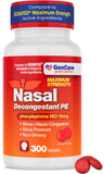 GenCare Descongestionante nasal PE: tableta en botella para alivio rápido de la congestión.