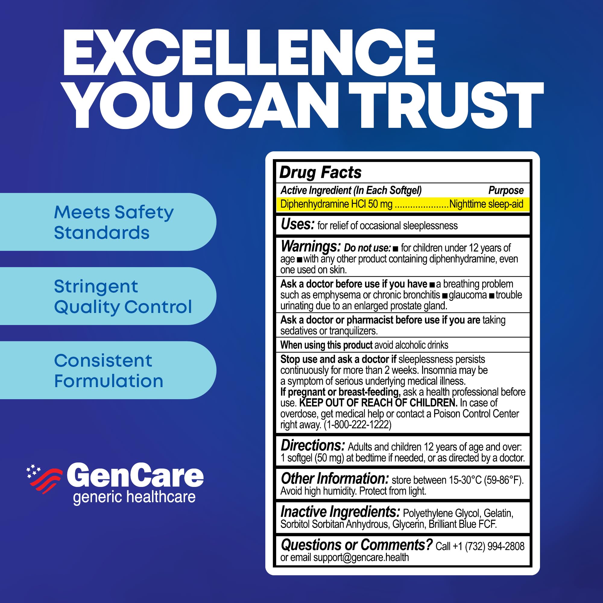 GenCare: escena de descanso nocturno con reloj, sueño reparador