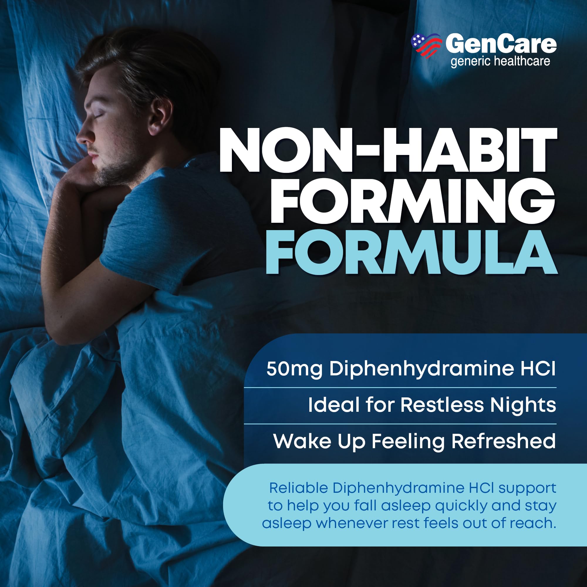 GenCare: etiqueta clara con información de dosis para dormir de forma segura