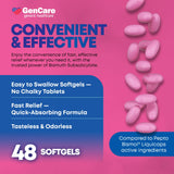 GenCare, alivio de indigestión con cápsulas gel suaves para digestión más tranquila.