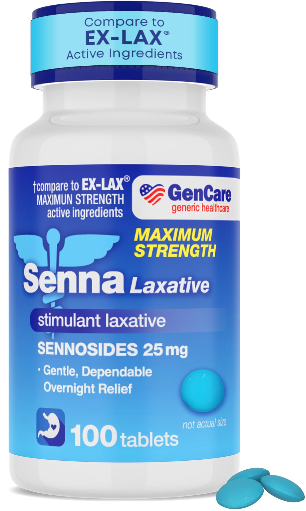 GenCare Senna 25mg tableta: alivio suave durante la noche.