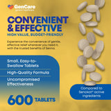 Tabletas GenCare Senna para promover regularidad digestiva suave.
