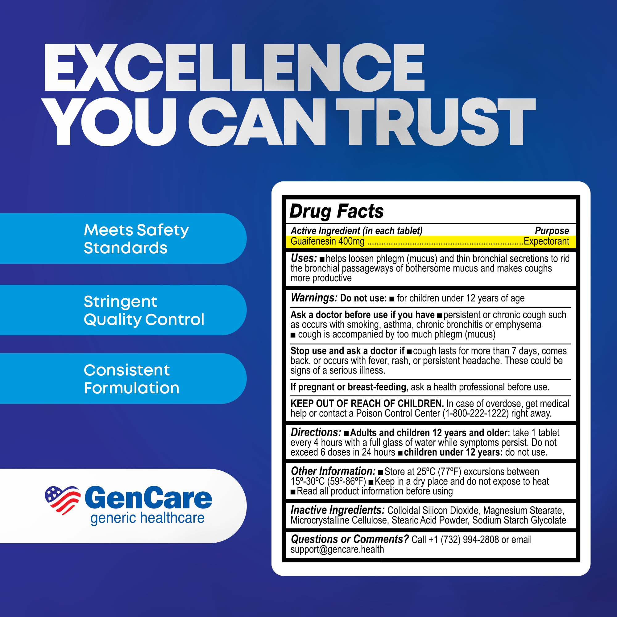 GenCare tabletas en presentación diaria para respirar mejor