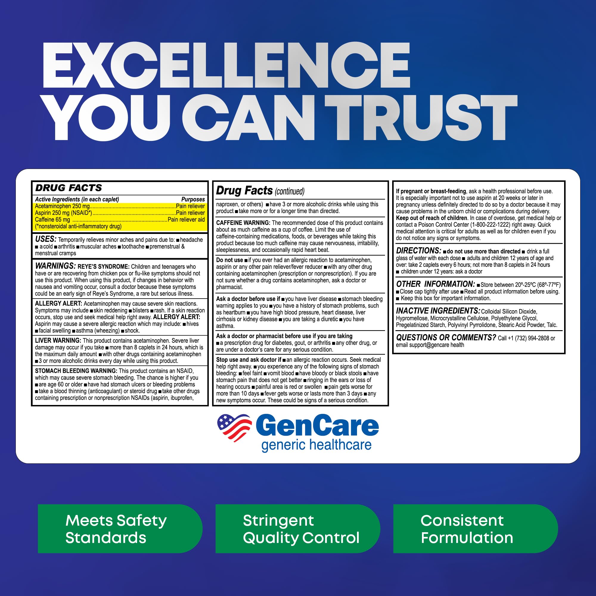 GenCare uso doméstico para dolor de cabeza y cuerpo