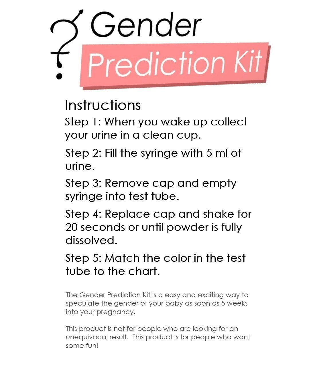 Kit de Predicción de Género: regalo ideal para fiestas de revelación.
