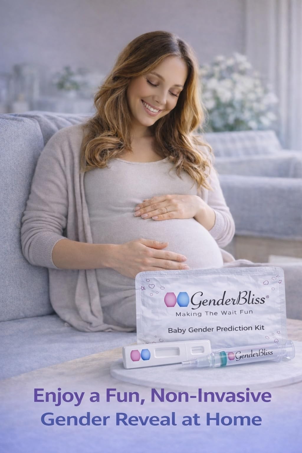 GenderBliss uso en casa para analizar la orina y conocer el género.