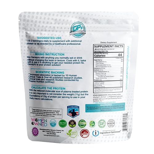 GENEPRO GEN. 3, polvo sin sabor apto para batidos y jugos.