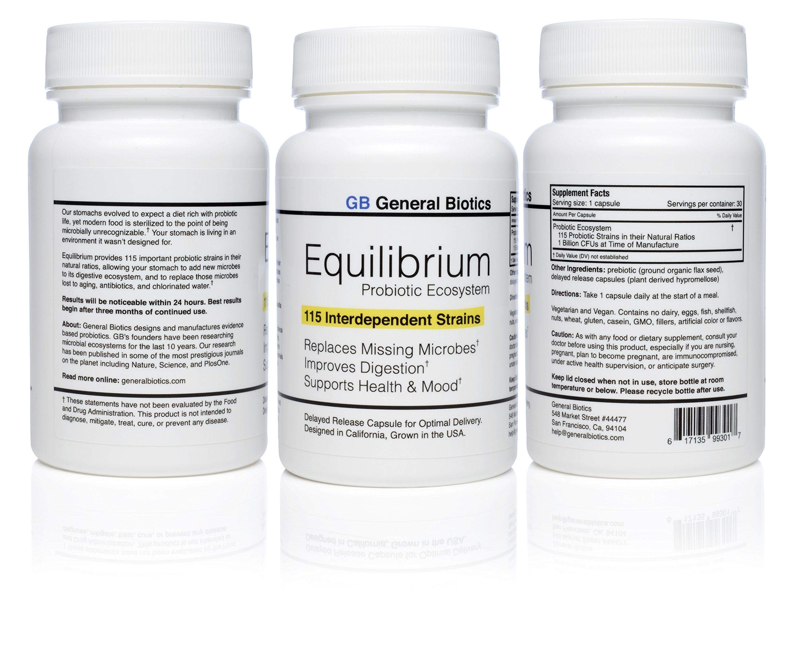 General Biotics Equilibrium, cápsulas probióticas, para soporte digestivo diario y equilibrio intestinal.