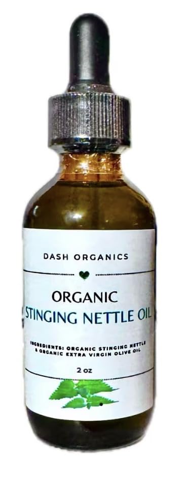 Generic Aceite Orgánico de Ortiga, botella, nutre cabello y cuida el cuero cabelludo.