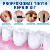 Generic Aplicación de cemento dental; facilita reparación rápida sin herramientas.