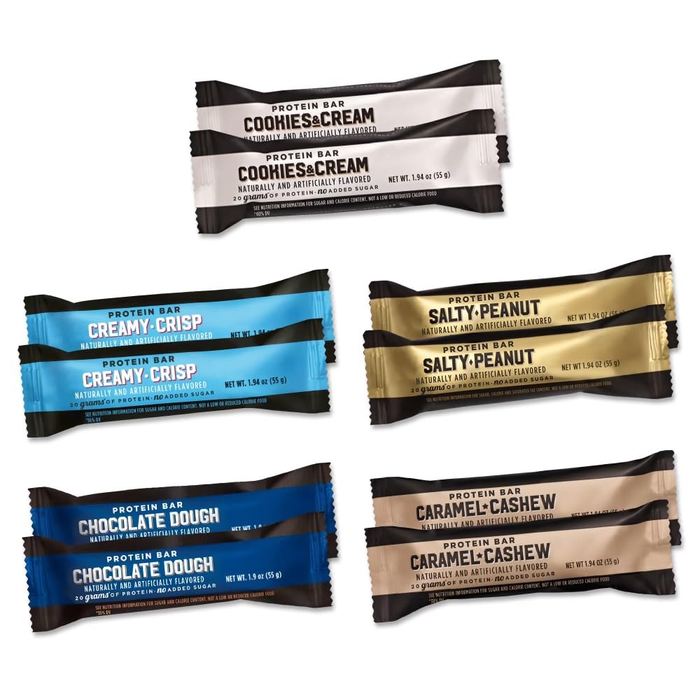 Barras Barebell de proteína, variedad 10, snack proteico para energía diaria.