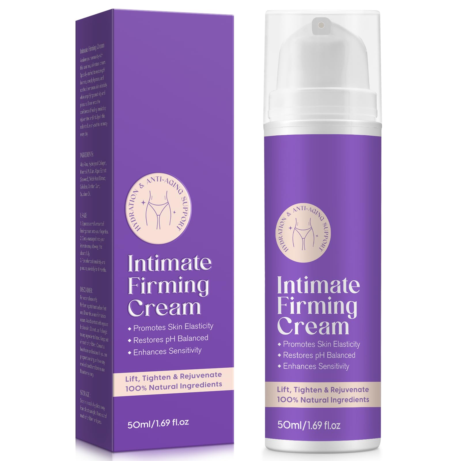 Generic crema tensora 50 ml, envase, mejora elasticidad de la piel.