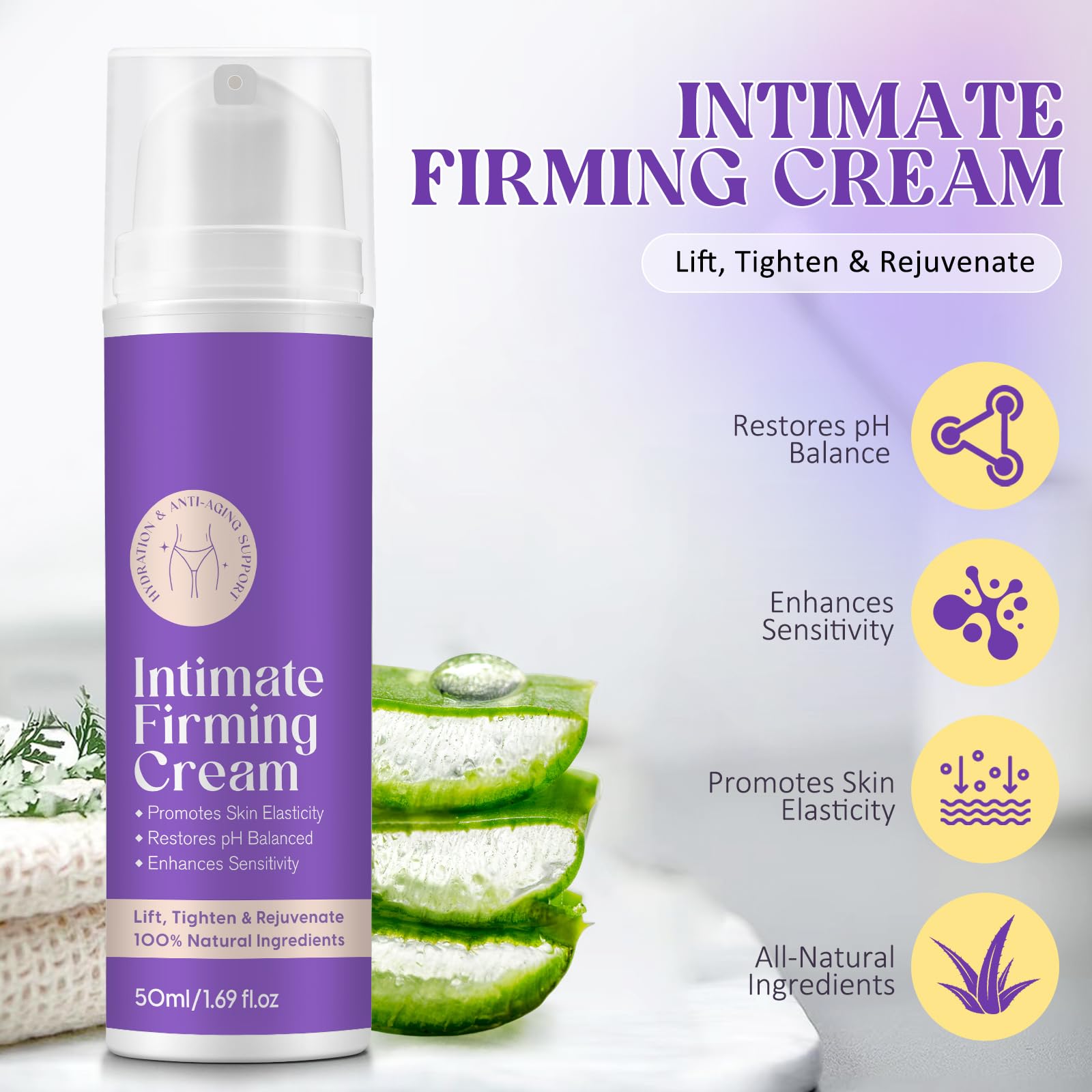 Generic crema tensora, textura suave, aplicación rápida para mayor comodidad diaria.