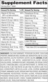 Equate 50+ etiqueta detallada con vitaminas clave para la rutina diaria
