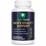 HealthGuard Vitalidad: botella de cápsulas para apoyo diario de energía.