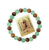 Pulsera Money Feng Shui Genérico con ojos de tigre, potencia valentía y acción financiera.