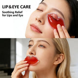 Generic: paquete de hielo para labios en uso, calma y relajación de labios tras tratamiento.