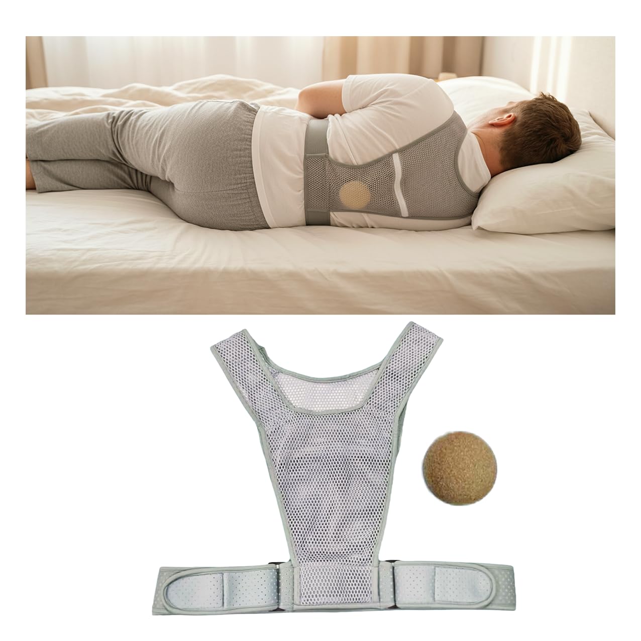 Genérico: dispositivo apnea lateral, diseño ergonómico para dormir cómodo.