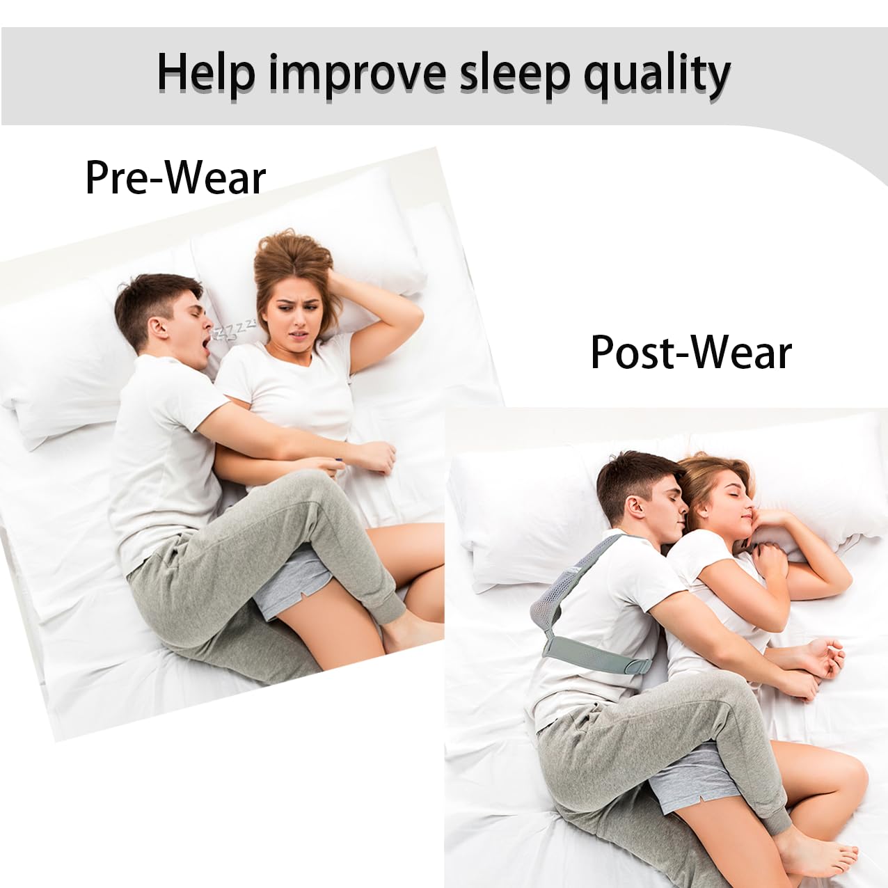 Genérico: dispositivo apnea lateral, fácil de usar para dormir sin complicaciones.