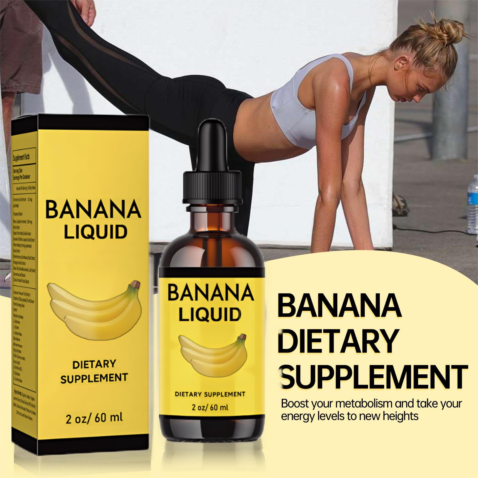 Generic Suplemento Banana líquido original: ambiente relajante para incorporar en rutinas.