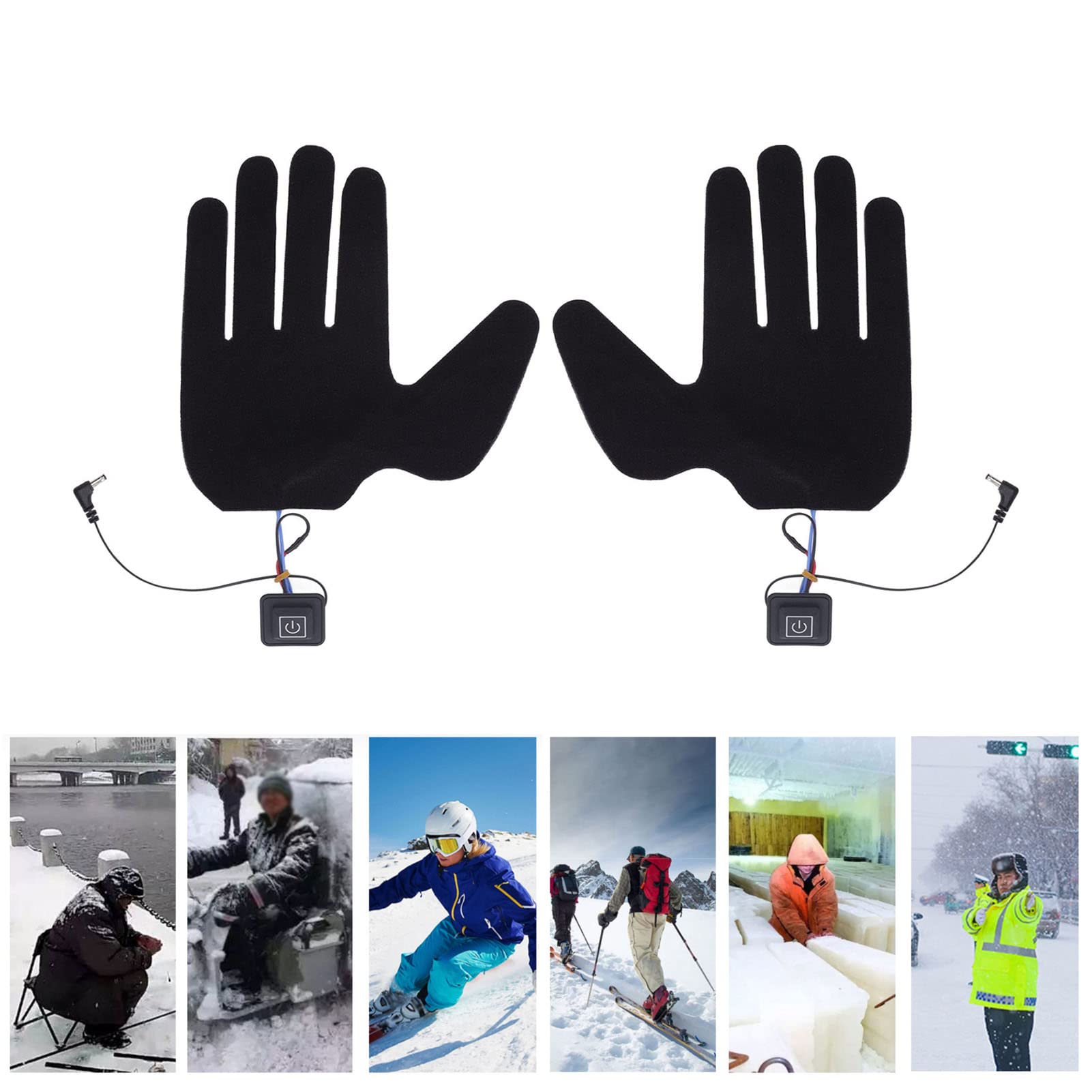 Guantes calefactores Generic, tejido algodón-poliéster para mayor comodidad.